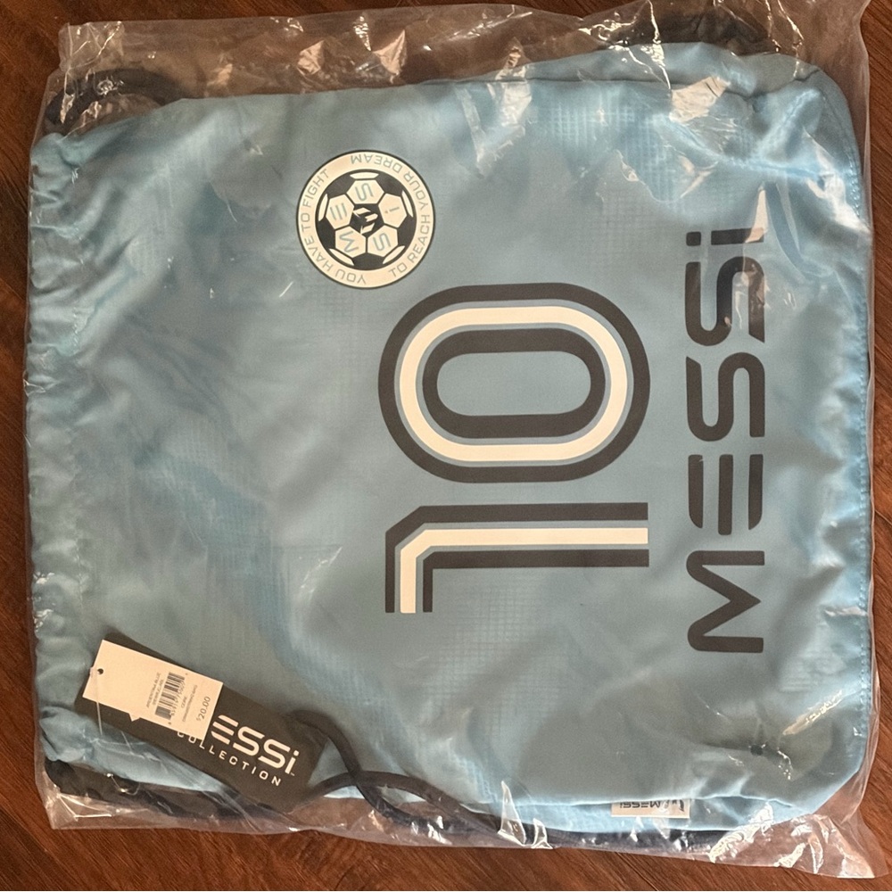Messi Collection Sky Blue Kids Drawstring Bag